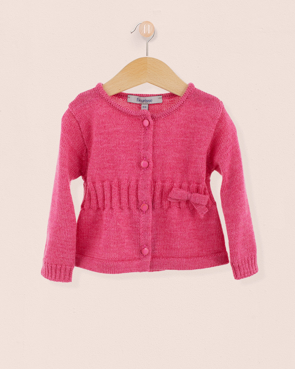 Madeline Framboise Bow Cardigan